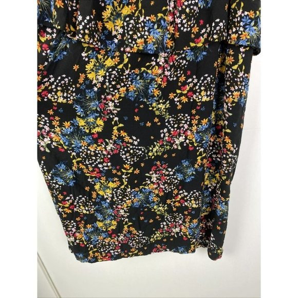 Target Size 18 Black Floral Off Shoulder Shift Dress - Picture 5 of 8